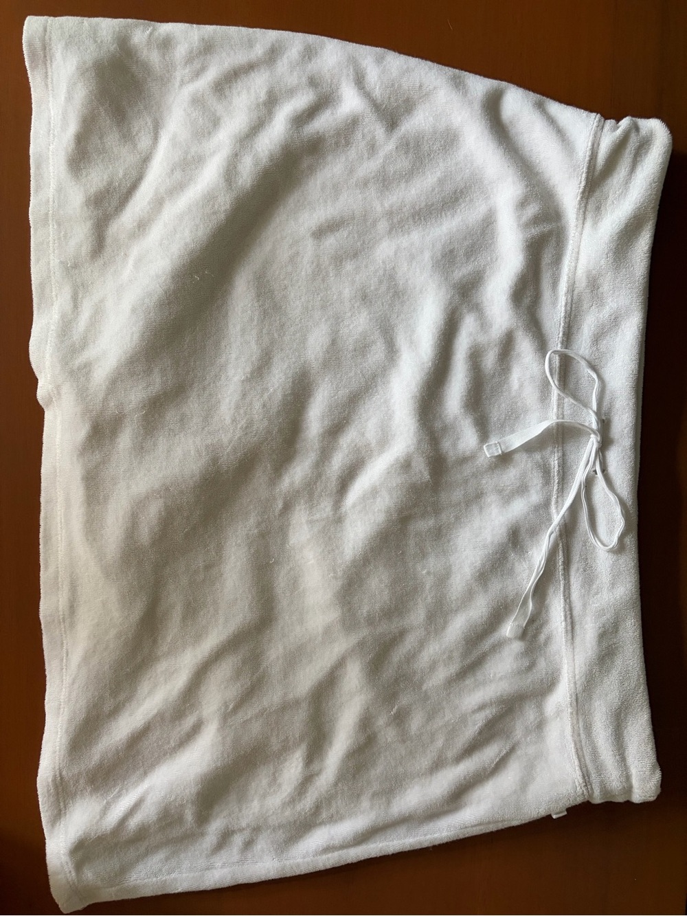 Liz Claiborne White Terry Mini Skirt/ Skort with Drawstring Waist
